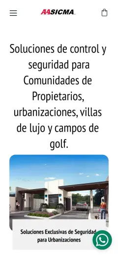 Alarmas de Seguridad para Casa website on mobile