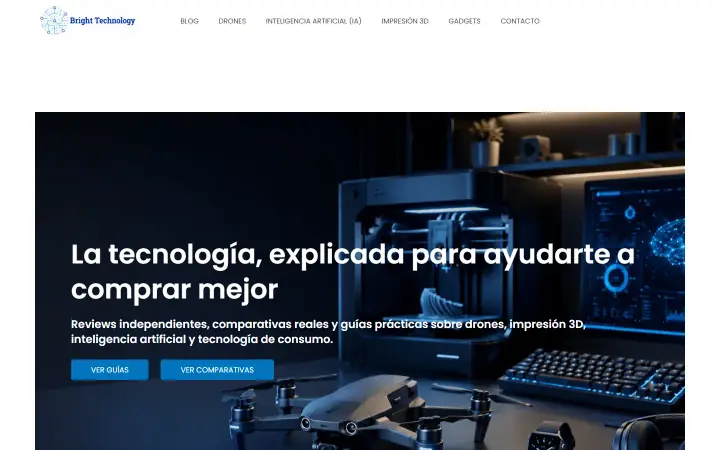 Web de Bright Technology en ordenador