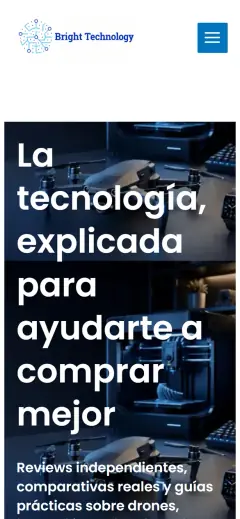 Web de Bright Technology en móvil