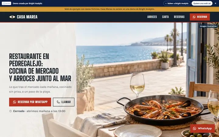 Web de Casa Marea en ordenador