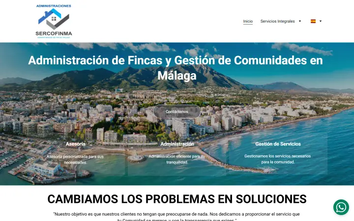 Sercofinma website on desktop