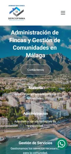 Sercofinma website on mobile